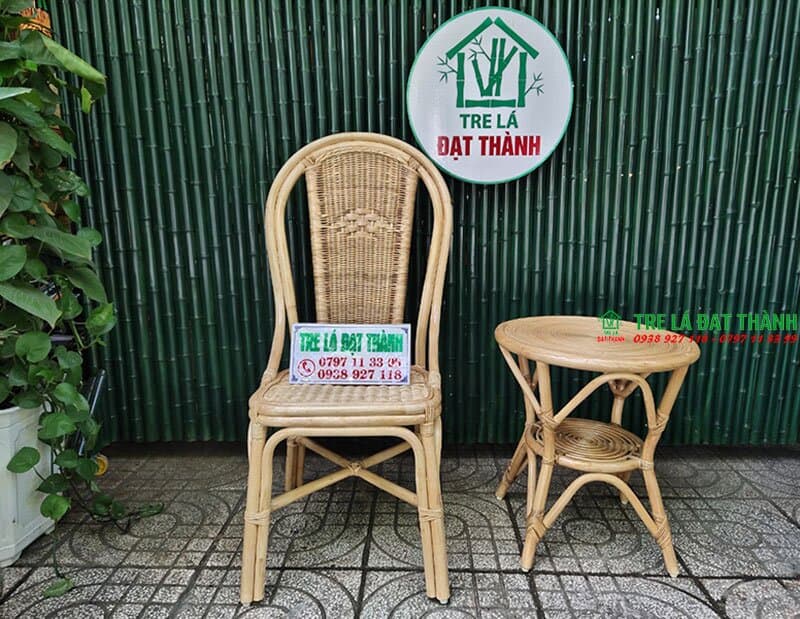 Ghế Thonet Mặt Mây - GTMM001